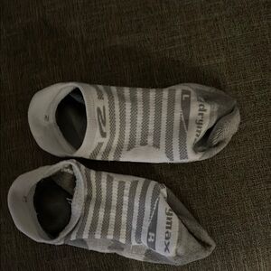 Gray dirty athlete socks